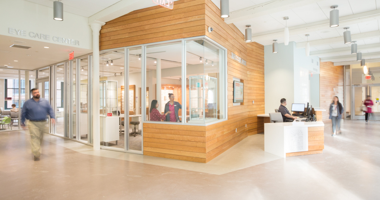 New Construction Health Center Welcome Desk Architecture LCHC