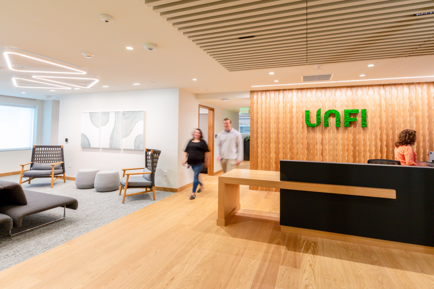 UNFI Corporate Providence Rhode Island Architect Reception Desk