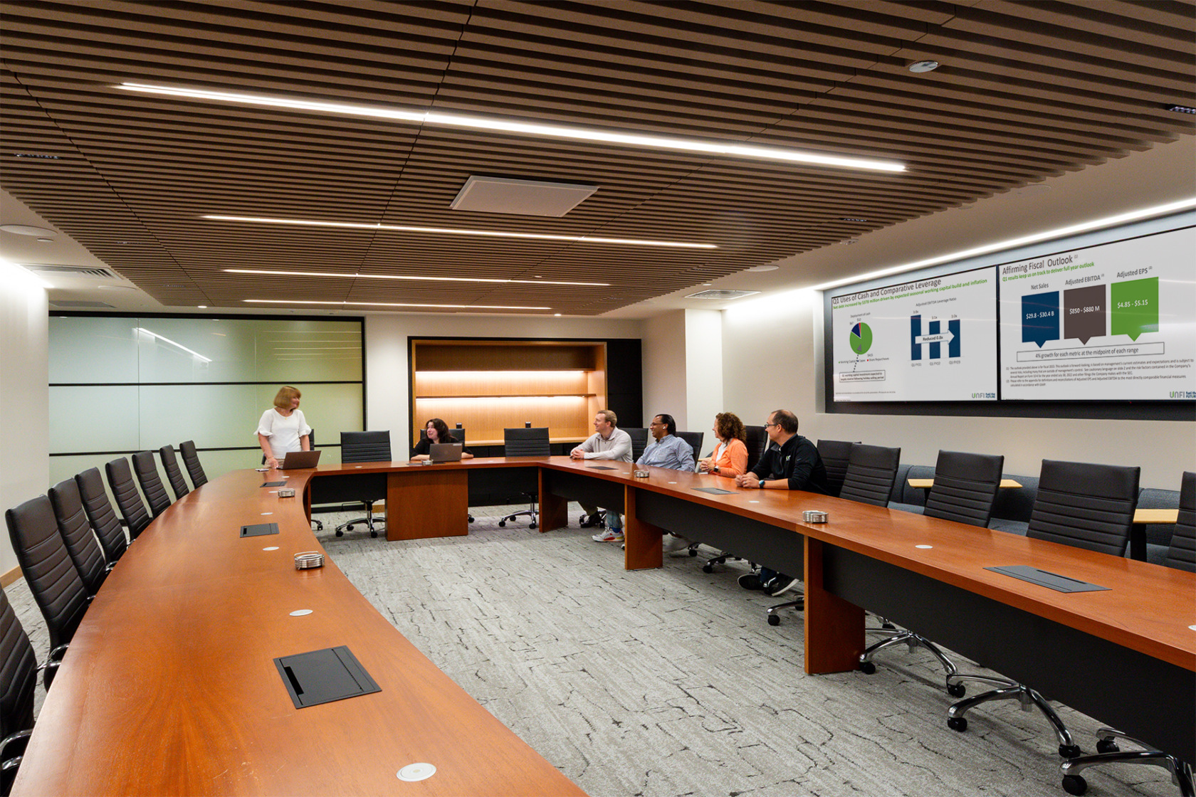 UNFI Corporate Providence Rhode Island Architect Executive Board Room High Tech